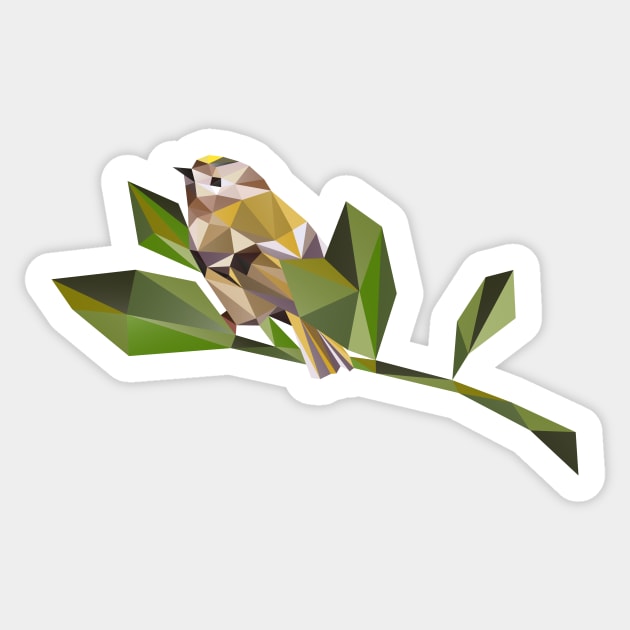 Cute Geometric Goldcrest Sticker by XOOXOO